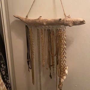 Driftwood jewelry hanger